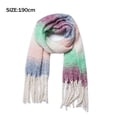 thumbnail image 2 of Winter Warm Scarf for Women Long Shawl Large Scarves Fringed Gradient Scarf Cold Weather Thick Blanket Scarfs Color, 2 of 6