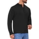 thumbnail image 4 of Suéter de punto de cuello alto para hombre INSPIRE CHIC, color sólido, con media cremallera, suéter tipo polo, tamaño S, color negro, 4 of 5