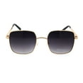 thumbnail image 2 of Womens Jewel Chain Arm Rectangular Metal Rim Butterfly Sunglasses Gold Smoke, 2 of 4