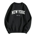 thumbnail image 4 of New Women's Printed Round Neck Pullover Street Long Sleeve Pullover Hoodie Dark Sweatshirt Women Hoodie Jumpsuits Women plus Size Light Pullover Sweatshirt Women Junior Outfit Full Zip Sports Jacket, 4 of 5