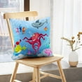 thumbnail image 5 of LALILO Throw Pillow Covers Sea Life Sea Life Animal Cartoon Cushion Cover 18" x 18", 2940 Pack, 5 of 6