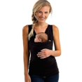 thumbnail image 1 of Portabebés Canguro Chaleco De Bolsillo Grande Camiseta Hombres Mujeres Care Bonding Camisas Negro Mujer-2xl, 1 of 2