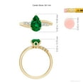 thumbnail image 5 of ANGARA Lab Grown 1.5 Ct Pear Emerald Bypass Shank Engagement Ring for Women in 14K Yellow Gold (Size-9x7mm) | May Birthstone, Anniversary, Jewelry Gift for Women | Lab-Grown Emerald Ring, 5 of 8
