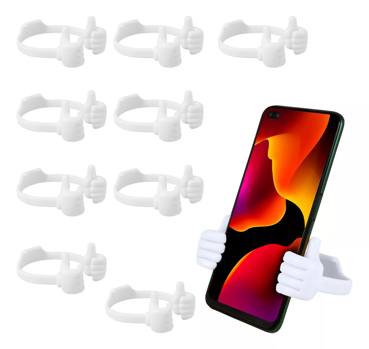 10 Pz Soporte Manitas Base Porta Celular Ok Like Mayoreo Color