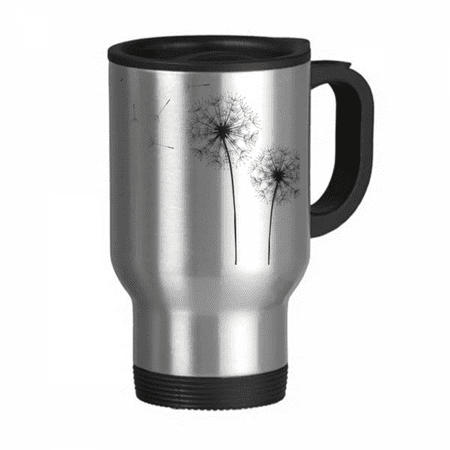 

Flower Dandelion Travel Mug Flip Lid Stainless Steel Cup Car Tumbler Thermos
