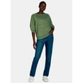 thumbnail image 2 of Time and Tru Women’s Washed Sweatshirt with Long Sleeves, Sizes S-XXXL, 2 of 5