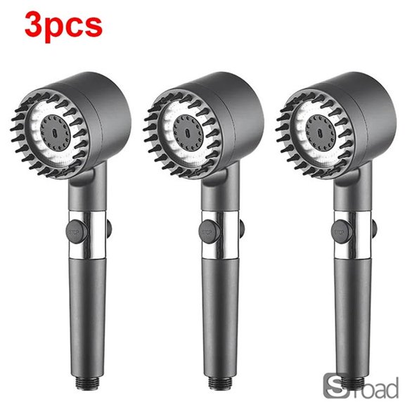 High Pressure Shower Head, 3-Spray Mode Handheld Showerhead With ON/OFF Pause Switch, Water Saving Filtered Shower Head With Easy-Clean Nozzles For Powerful Spray, Hotel Spa Experience​,One Size,3pcs