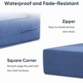 thumbnail image 4 of PARKWELL Outdoor Deep Seat Cushion Set, 24 x 24, Water Repellent, Fade Resistant, 6" Thicken Deep Seat Bottom and Back Cushion for Chair, Sofa, and Couch, Navy (2-Piece), 4 of 8