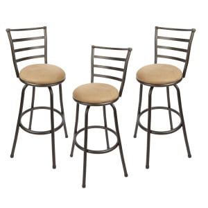 Swivel Bar Stools SET OF 3 Bar Height  Kitchen Counter Dining Chair Barstool NEW 