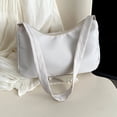 thumbnail image 1 of Bolso de axila para mujer, ligera, sencilla, de color sólido, para regalo (blanco), 1 of 8
