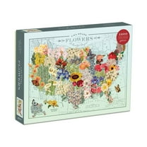 Galison - Wendy Gold - USA State Flowers - 1000 Piece Jigsaw Puzzle