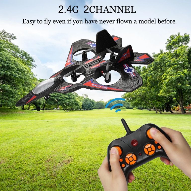 2022 Upgraded Version Phantom RC Airplane Fixed Wing Drone Model Aircraft  Electric RTF EPP Foam Phantom Remote Control Fighter Quadcopter Glider  Plane Aircraf 