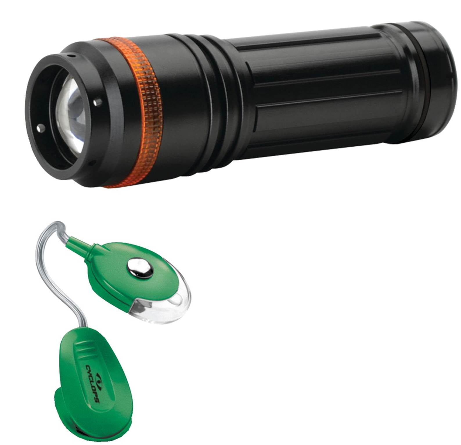 New Cyclops Clip Flashlight Work Light Multitask LED Utility Green 4.5 Lumen 