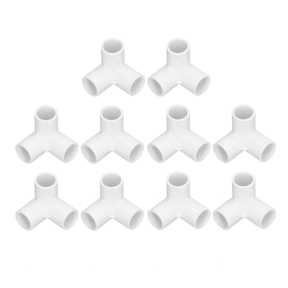 PVC 3,Way Corner Connectors , 20mm, Strong  Reliable For Water Pipes  More