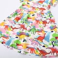 thumbnail image 3 of WIBACKER 2-7T Kids Girls Cotton Summer Jersey Dress Short Sleeve Crewneck Cartoon Dinosaur Dresses, 3 of 6