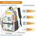 thumbnail image 3 of Rainbow Cat and Yarn White Pattern 17" School Backpacks for Teens,Waterproof Oxford Fabric,S-Shape Padded Straps for School,Travel,Hiking,Camping, 3 of 6