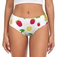 thumbnail image 1 of Balery Strawberry and Lemon Ropa Interior de Algodón para Mujer con Dibujo – Braguitas Cómodas y Elásticas, Estilo Clásico-4X-Large, 1 of 6