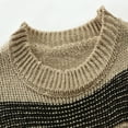 thumbnail image 2 of ZKCCNUK Autumn And Winter New Round Neck Color Matching Personality Trend Men's Striped Sweater, 2 of 6