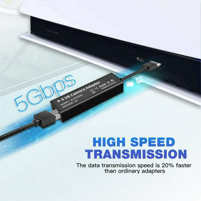 Camera Adapter for PSVR/PS5 PS VR Converter Cable 5 Console USB 3.0 VR Game Accessories