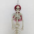 thumbnail image 2 of Calavera Sirena Terror Adorno Hueso Flexible Esqueleto Halloween Con Color Articulaciones Móviles La Casa Encantada Rojo, 2 of 9