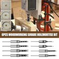 thumbnail image 4 of 8Pcs Woodworking Square Hole Drill Bits,Wood Mortising Chisel,Square Hole Mortising Chisel Drill Bit for Mortising, 4 of 5
