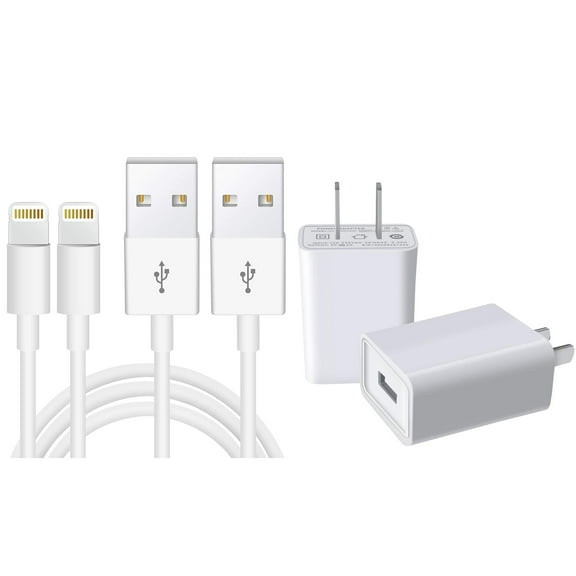 iPhone Charger 2Pack 5Ft Charging Cable and USB Wall Charger Power Adapter Plug Block Compatible iPhone 12 Pro Max, Silver