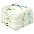 thumbnail image 4 of Dreamtimes Japanese Dragonfly Colorful Kitchen Towels Dish Bar Tea Towel Dishcloths Set of 4 Super Absorbent Soft 18 x 28 inches, 4 of 7