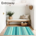 thumbnail image 3 of ODIKA 6'x9' Machine Washable Non-Slip Area Rug, Contemporary Featuring Bold Teal and High Traffic Rug, Teal, 80712, 3 of 7