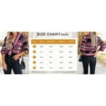 thumbnail image 6 of Womens Long Sleeve Cardigan Sweaters Plaid Fuzzy Knit V Neck Button Down Cardigans, 6 of 6