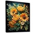 thumbnail image 2 of Designart "Lifelike Sunflower Splendor" Sunflowers Floater Framed Canvas Wall Art, 2 of 5