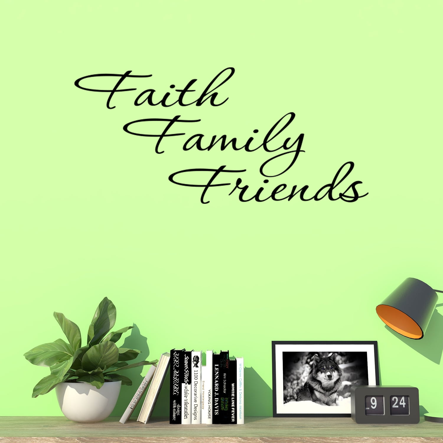 Faith Family Friends Wall Decal Vinyl Lettering Words Home Decor