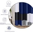 thumbnail image 2 of Blue Shower Curtain for Bathroom Linen Textured Fabric Shower Curtain Set with 12 Hooks 72x72 inches, 2 of 6