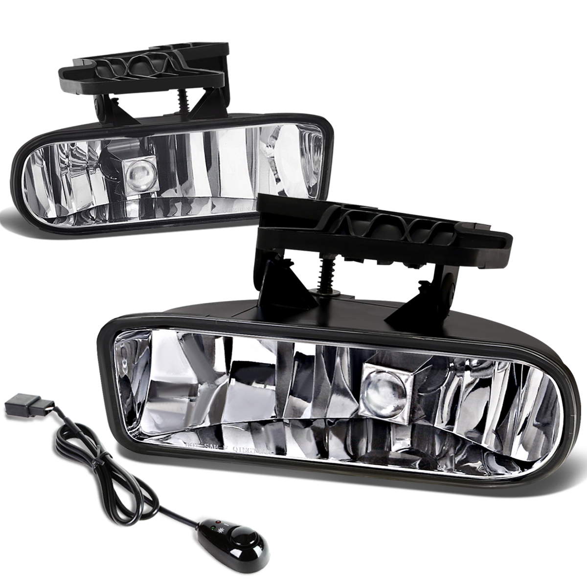 For 1999 to 2006 GMC Sierra Pair Bumper Driving Fog Lights + Wiring Kit