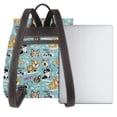 thumbnail image 3 of Disketp Dogs Mochila de Cuero para Mujer, Bolso de Espalda Antirrobo con Estilo para Viaje, Trabajo y Uso Diario, 3 of 4
