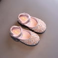 thumbnail image 6 of SGFCWSX Girls Dress Shoes Kids Sparkly Rhinestone Pearl Ankle Strap Wedding Party Flower Girl Shoes Pink Size 11 Little Kids, 6 of 7