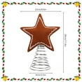 thumbnail image 3 of ZHANQUNE Cookie Style Christmas Tree Topper, Snowflake and Star Shapes Festive Baked Look Decor with Spring Base for Easy Tree Top Display, Holiday Home Decoration, 3 of 6