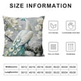 thumbnail image 5 of Orinice Peacock Flowers Tree Graphic Decorative Cushion Throw Pillow Cover Spring Aesthetic Decorative 1PC 12x12in, 5 of 5