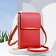 thumbnail image 5 of Bolsa Bolso De Hombro Bolso de hombro de cuero PU de almohada suave para mujer para el ocio diario (rojo), 5 of 5