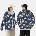 thumbnail image 2 of Sun Protection Hoodie Jacket - Striking Cute Chicken Blue Sun Shirts For Men Women Long Sleeve With Pocket Lightweight Outdoor, 2 of 2