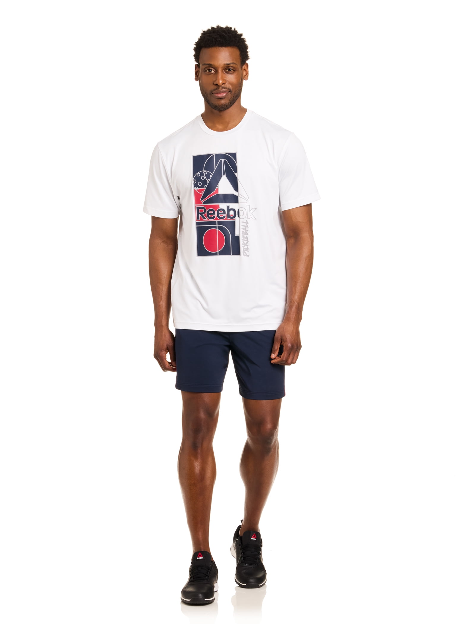 Reebok Men's and Big Men's Baseline Knit Performance Shorts, 7" Inseam, Sizes S-3XL
