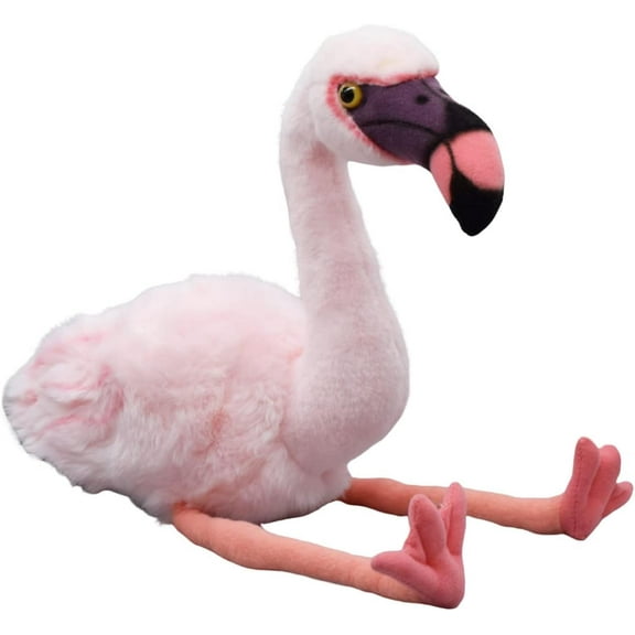 Realistic American Flamingo Stuffed Animal Plush Toy, Lifelike Animal Plushies, Simulation Animals Super Soft Stuffed Toy