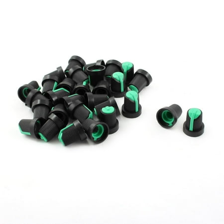 Stereo Knobs - 40Pcs 6mm Knurled Shaft Top Stereo Radio Potentiometer Volume Knob Cap