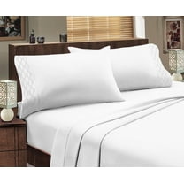 Italian Design 1800 Series Egyptian Comfort Super Soft Embroidery 3 Piece Sheet Set (Twin, White)