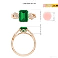 thumbnail image 5 of ANGARA Lab Grown 2.25 Ct Nature-Inspired Emerald Floral Engagement Ring for Women in 14K Rose Gold (Size-9x7mm) | May Birthstone, Anniversary, Jewelry Gift for Women | Lab-Grown Emerald Ring, 5 of 8