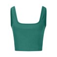 thumbnail image 6 of aidice Crop Tank Tops for Women Square Neck Sleeveless Knit Tanks Chest Wrapped Athletic Gym Bra Top, 6 of 6