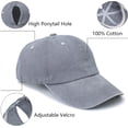 thumbnail image 2 of FrostHike Women Washed Cotton High Ponytail Baseball Cap, 2 of 4