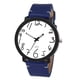 thumbnail image 2 of Reloj de cuarzo para hombre de moda simple Reloj de pulsera con correa de cuero PU Regalo (Azul), 2 of 6