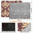 thumbnail image 3 of YAZAOO Travel Blanket Camping Blankets Fashion Regal Crimson Damask Patten, 3 of 8