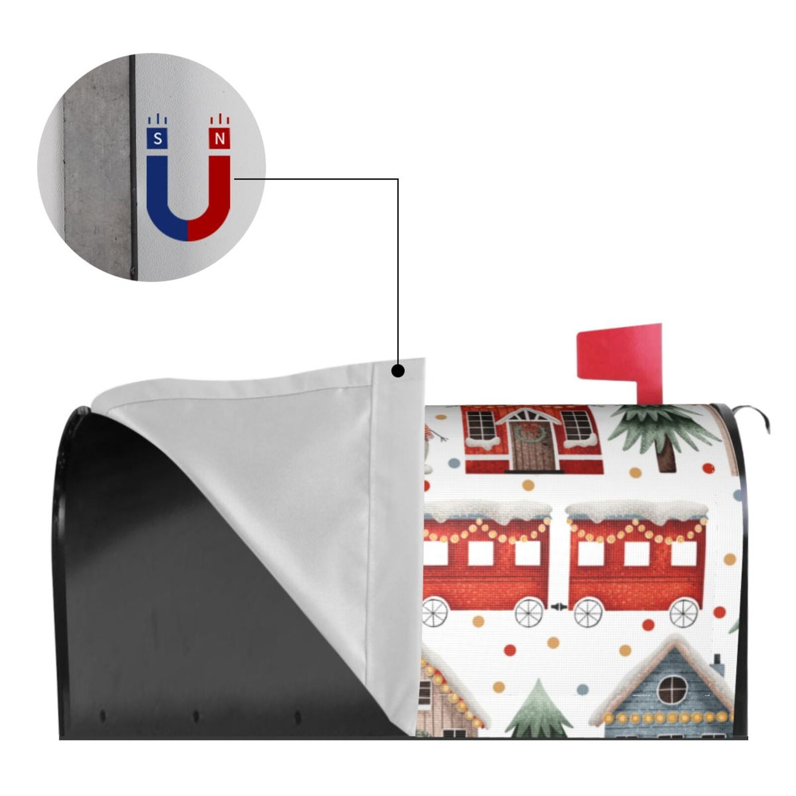 Kdxio Magnetic Mailbox Cover 21x18 in Mailbox Cover Outdoor Decoration Holiday Mailbox Covers for Home Garden Yard-21x18 in