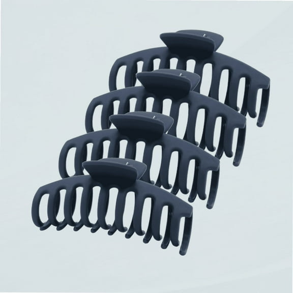 Beauty Claw Big matt color Hair Claw Clips 4pc set (navy blue)